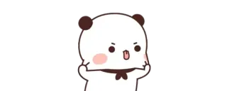 🔰 9e248b65 Cartone animato, Carino, Animale, Orso, Panda, Emoji telegram sticker