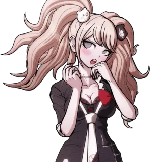 😘 280ed493 Junko Enoshima Danganronpa Anime, Junko Enoshima, Danganronpa, rozpacz, moda, różowe włosy whatsapp sticker