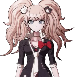 😐 85db6855 Junko Enoshima Danganronpa Anime, Danganronpa, Junko Enoshima, Postać, Mundur szkolny whatsapp sticker