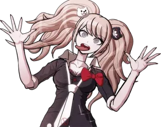👐 940a56d0 Junko Enoshima Danganronpa Anime, Dziewczyna, Junko Enoshima, Danganronpa, Szalona, Postać whatsapp sticker