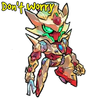 😉 1c4d68d8 Don't Worry 机器人, 盔甲, 赛博格, 卡通, 角色 telegram sticker
