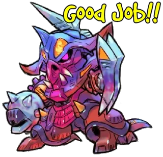 👍 277159c0 Good job!! 机器人, 盔甲, 怪物, 做得好 telegram sticker