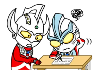 📖 b2247a5f Ультрамен, милый, аниме, персонажи telegram sticker