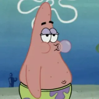 ✨ 19f9c73f Patrick Star SpongeBob SquarePants Patrick l'étoile de mer, Bob l'éponge, Dessin animé, Nickelodeon, Chewing-gum whatsapp sticker