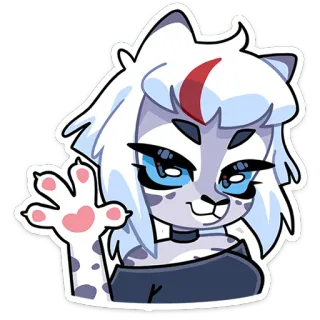 🐾 1c563123 เฟอร์รี่, สัตว์, การ์ตูน, สติกเกอร์, มานุษยวิทยา, แมว telegram sticker