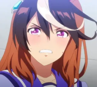 ✨ 98e3fd70 anime, girl, angry, facial expression, woman telegram sticker