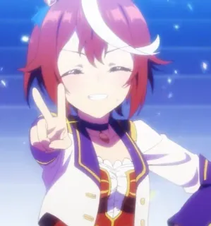 ✌ dfea76fc anime, girl, peace sign, smiling, cheerful, animated telegram sticker