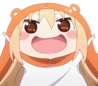 😄 893c44c1 Umaru Doma Himouto! Umaru-chan Anime, Umaru, schattig, personage, hoodie whatsapp sticker