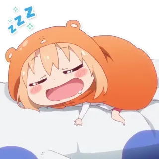😴 d5b936a9 ZZZ slaperig, cartoon, slapen, anime, schattig, personage, zzz whatsapp sticker