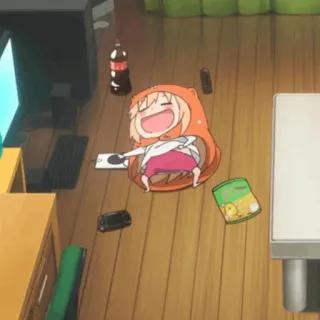 🍡 5f1a7493 Umaru Doma Himouto! Umaru-chan Anime, Umaru, Himouto, Dibujos animados, Perezoso, Divertido, Lindo whatsapp sticker