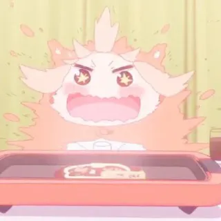 🍡 a1f82f88 anime, food, cute, cartoon, monster, cooking telegram sticker