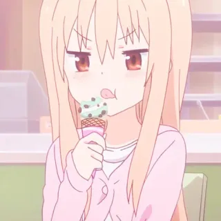 🍡 d4d17013 anime, cute, girl, ice cream telegram sticker