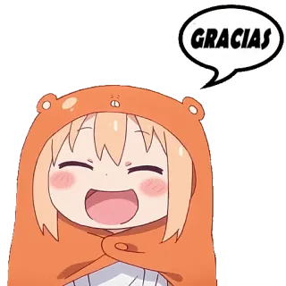 😀 cde022f8 GRACIAS アニメ, 漫画, 可愛い, 女の子, ありがとう, 感謝 telegram sticker