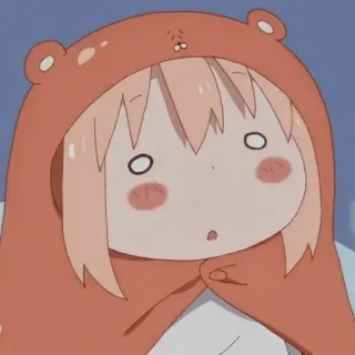 🧇 b4e82199 Umaru Doma Himouto! Umaru-chan anime, umaru, himouto, cartoon, cute, bear hoodie telegram sticker