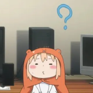 🎐 7b9d4646 Umaru Doma Himouto! Umaru-chan Anime, Umaru, Znak zapytania, Kreskówka whatsapp sticker