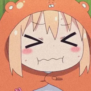 🎐 8f3e8c33 Umaru Doma Himouto! Umaru-chan anime, umaru, himouto, słodkie, kawaii, bluza z kapturem, pomarańczowy whatsapp sticker