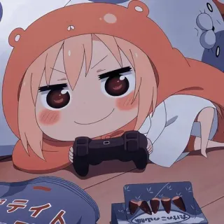 🎐 b79309c9 Umaru Doma Himouto! Umaru-chan Anime, Umaru, Himouto, Gaming, Słodkie, Chibi whatsapp sticker