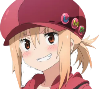 😉 0753e875 UMR 애니메이션, 만화, 귀여운, 귀여운, 미소, 만화, 모자 telegram sticker