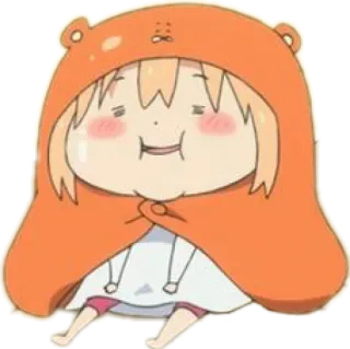 ☺️ 0e04084e Umaru Doma Himouto! Umaru-chan 애니메이션, 우마루, 귀여운, 카와이, 치비, 후드티 telegram sticker