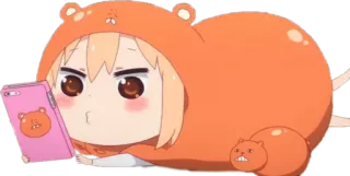😗 105e1d25 Umaru Doma Himouto! Umaru-chan 애니메이션, 우마루, 히모우토, 만화 telegram sticker