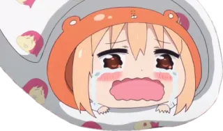 😭 500a82e6 Umaru Doma Himouto! Umaru-chan 애니, 울음, 슬픔, 우마루, 히모토 telegram sticker
