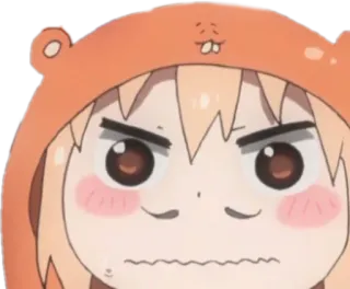 😓 fb0777dd Umaru Himouto! Umaru-chan 애니메이션, 우마루, 건어물 여동생, 귀여운, 화난, 여자, 캐릭터 telegram sticker