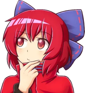 🤔 236652e7 アニメ, 女の子, 赤髪, 可愛い, リボン telegram sticker