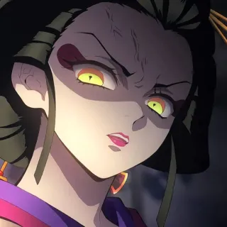 🙂 6297774e Daki Demon Slayer Anime, Demônio, Daki, Demon Slayer, Vilão, Feminino telegram sticker