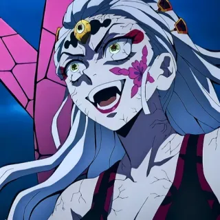 🙂 f0acc715 Daki Demon Slayer Anime, Demônio, Daki, Demon Slayer, Vilão, Lua Superior Seis telegram sticker