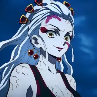 🙂 fb01111b Daki Demon Slayer Anime, Demônio, Daki, Demon Slayer, Kimetsu no Yaiba, Vilão, Lua Superior Seis telegram sticker