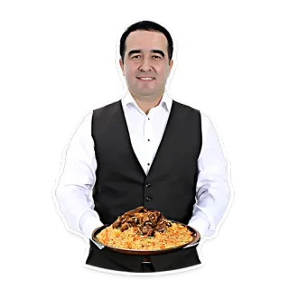 😋 00d9622e pelayan, makanan, plov, pilaf, makanan, restoran, pelayan, hidangan telegram sticker