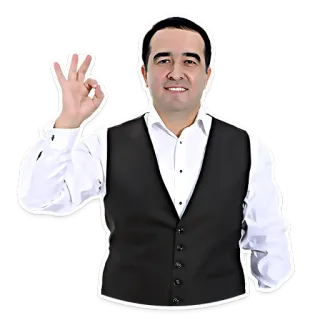 👌 6b054730 pria, setelan, gestur OK, positif, bisnis telegram sticker