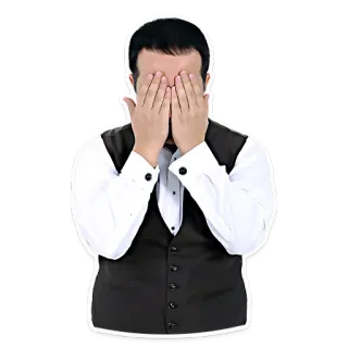 🤦‍♂️ 8bb6d57f Facepalm, Sembunyi, Malu, Kecewa, Sedih, Frustrasi, Pria, Menutup mata telegram sticker