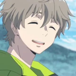 🥥 76fd03bb anime, smile, boy, character whatsapp sticker