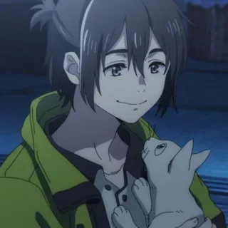 🥥 ab3e34f1 anime, boy, cat, pet, smile whatsapp sticker