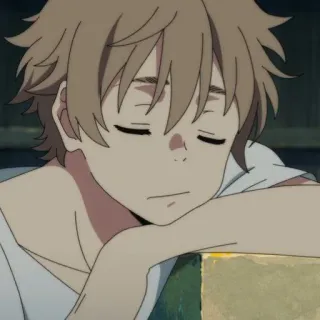 🥥 f425388a anime, boy, character, sleepy whatsapp sticker
