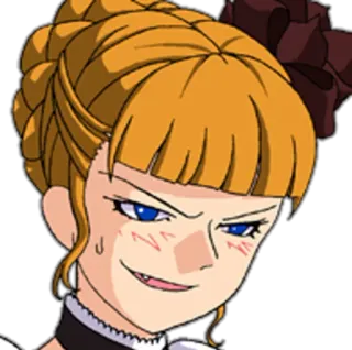 😈 60fea353 Anime, Manga, Grinsen, Blond, Charakter telegram sticker