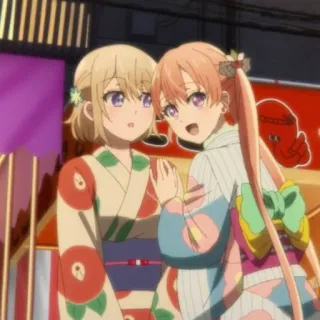 💛 86bfddcf Anime, Gadis, Yukata, Kimono, Festival whatsapp sticker