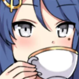 ☕️ f7a58318 动漫, 女孩, 茶, 可爱, 插画 telegram sticker