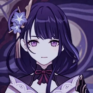 👾 6ba770d2 Raiden Shogun Genshin Impact Anime, Video game, Roxo, Mulher, Genshin Impact, Raiden Shogun, Waifu telegram sticker