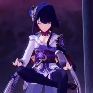 👾 84e33383 Raiden Shogun Genshin Impact Anime, Personagem de jogo, Genshin Impact, Raiden Shogun, Video game, Waifu telegram sticker