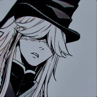 ✖️ 12cf5094 Undertaker Black Butler アニメ, マンガ, アンダーテイカー, 黒執事, キャラクター, イラスト telegram sticker