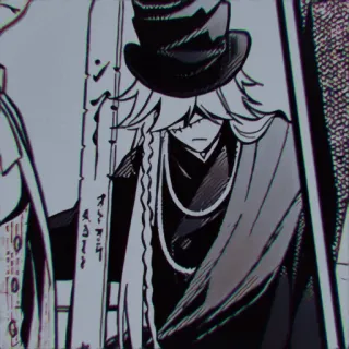 🫖 9f99c810 シンオオオオ 漫画, キャラクター, 帽子, 白黒 telegram sticker