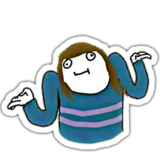 🤷 de05aa78 Wzruszenie ramionami, Meme, Wyraz, Zdezorientowany telegram sticker