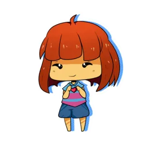 😊 a25f445a Frisk Undertale Frisk, Undertale, ビデオゲーム, 可愛い, ハート telegram sticker