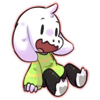 😆 247291bd Asriel Dreemurr Undertale asriel, dreemurr, undertale, monstro, cabra, videogame telegram sticker
