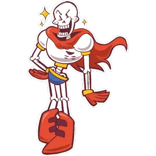 ✨ 4088a93d Papyrus Undertale esqueleto, videogame, Undertale, Papyrus, monstro telegram sticker