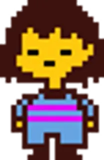 😑 4962b6cf Frisk Undertale frisk, undertale, pixel art, personnage, jeu vidéo whatsapp sticker