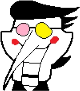 🔪 aea60b38 Spamton Deltarune jeu vidéo, Spamton G Spamton, Deltarune, pixel art whatsapp sticker