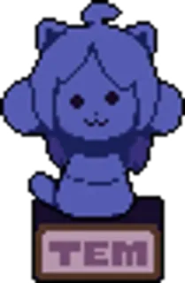 🐱 fc8c5da1 Temmie Undertale TEM temmie, undertale, jeu, personnage, mignon whatsapp sticker